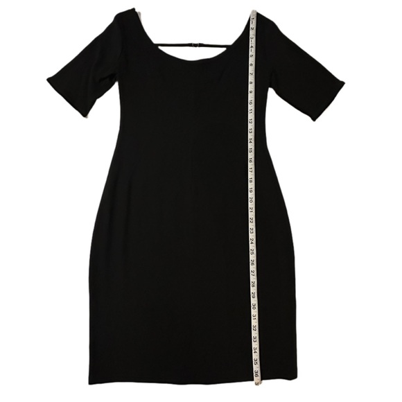 DOLCE & GABBANA | Black Scoop Neck Short Sleeve Knee-Length Dress IT 42/US 10 - Picture 11 of 16